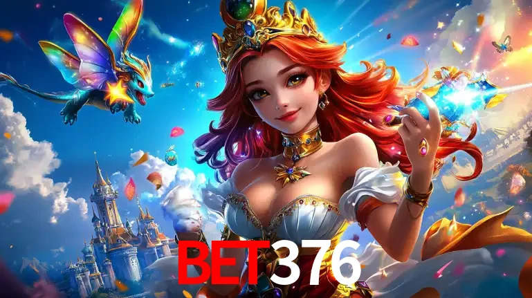 A princesa de um reino de fantasia mágico, com seu pequeno dragão, apresentando um mundo de prêmios encantados nos jogos de caça-níqueis do cassino bet376.